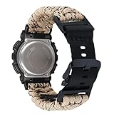 Abanen Nylon Braided Watch Band Paracord Strap with Adjustable Safety Buckle for Casio gshock DW-5600/8900, GA-100/GW-B5600/GB-5600 /GW-6900 (Coyote tan)