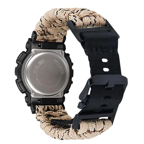 Abanen Nylon Braided Watch Band Paracord Strap with Adjustable Safety Buckle for Casio gshock DW-5600/8900, GA-100/GW-B5600/GB-5600 /GW-6900 (Coyote tan)