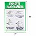 Employee Hand Washing Decal, 3 Signs - Public Restroom or Kitchen Sink Signage with Pictures - Handwashing Guide for School, Restaurant, Business - Personal Hygiene Sticker Poster for Commercial Use