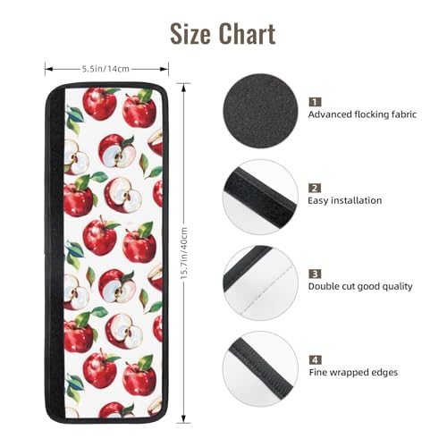 Image of Red Apples Refrigerator Door Handle Covers Set of 2, Neoprene Fridge Door Handle Covers Washable Non-Slip Protector for Fridge Dishwasher Appliance Handle Covers, Keep Your Kitchen Clean