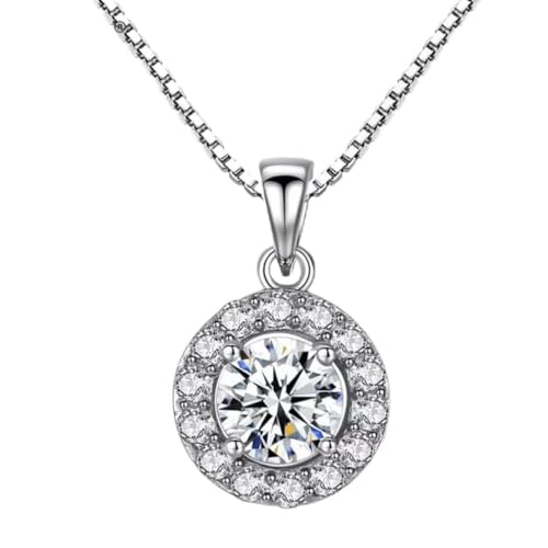Collier diamant créé 1 carat pour rayonner lors d'une fête de mariage