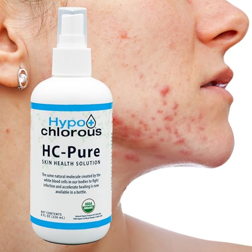 Hypo+Chlorous Hypochlorous Skin Spray and Mist. 8oz USDA Organic- Acne and Bacteria Treatment, Hypochlorous Toner, Post Workout Cleanser - Thumbnail 3