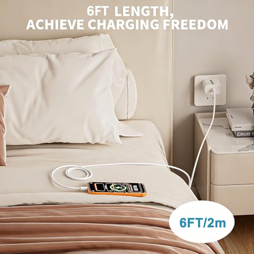 Image of iPhone 17 16 Charger Fast Charging,[MFi Certified]40W USB C iPhone Fast Charger Block with 6FT Long USB C to C Charging Cable Cord for iPhone 17e /Air /17 Pro Max /16 Plus /15Pro /Pro Max,iPad Pro /AirPods