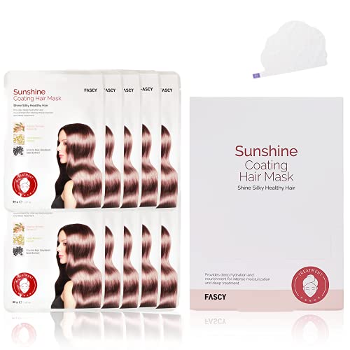 Fascy Korean Nourishing Coating Hair Mask, Instant Hair Treatment, Argan Oil, Hair Mask Sheet, Hair Mask Cap, Amino Acid