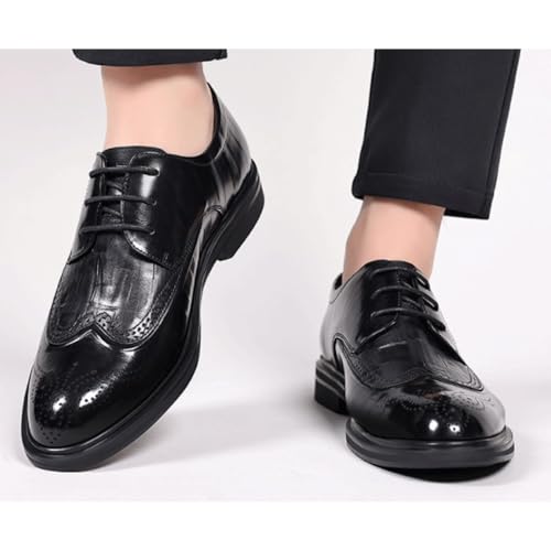 Formal Shoes for Men Men's Classic Modern Dress Business Oxford Shoes Classic Lace-up Formal Tuxedo Shoes Anti-slip Low Top Non Slip Prom Shoes2