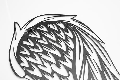 Ailes d'ange en métal art mural chic de 70 cm pour salon moderne