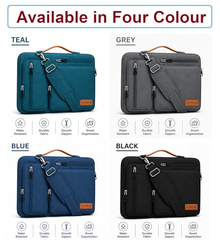 Image of Laptop Shoulder Sling Bag, Executive Business Travel Messenger Bag for Men & Women, Luxury Protective Laptop Case Compatible with MacBook, HP, Dell, Lenovo, Asus (Dark Brown)