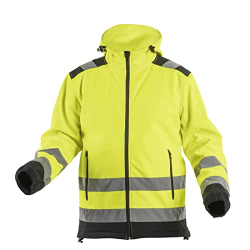 Högert Wasserdichte Softshell Warnschutzjacke Argen in Gelb XL