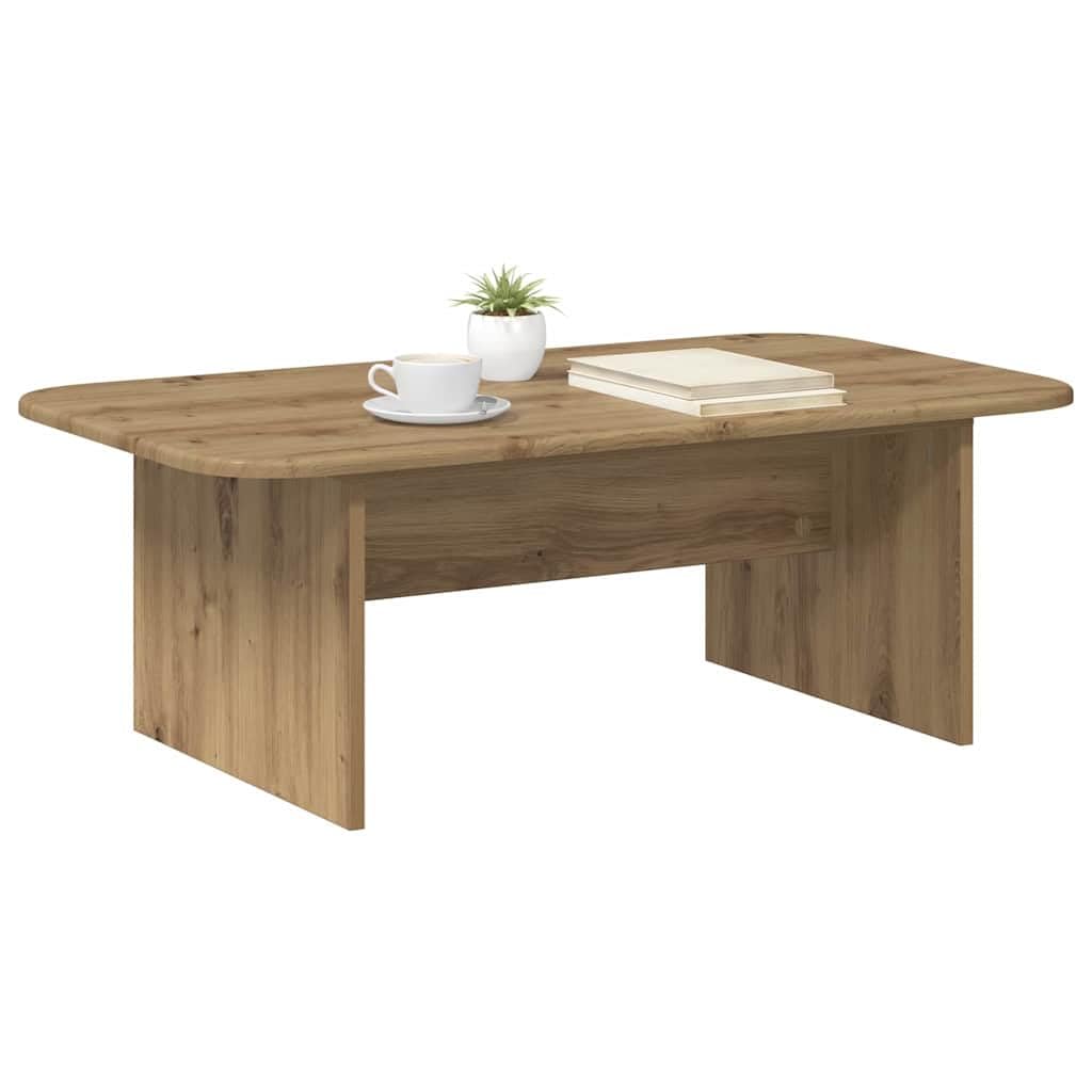 vidaXL Coffee Table Artisan Oak 93 x 53 x 33 cm Engineered Wood, Elegant Coffee Table for Living Room, Rectangular Design with Ample Storage, Engineered Wood, Modern Indoor Furniture, Centerpiece