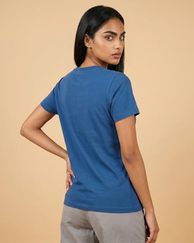 Image of Nobero Women's Graphic Printed T-Shirt | Regular Fit 180 GSM Cotton Tee for Women | Comfortable Round Neck Casual Wear