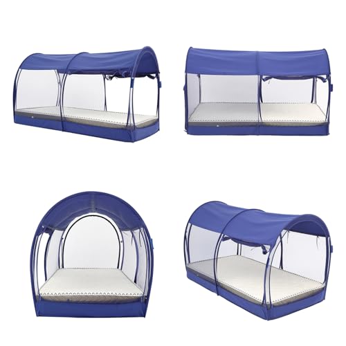 LEEDOR Mosquito Net Bed Tent Canopy Indoor Tent Privacy Bed Fort Dream Tent for Kids or Adult Navy Twin 75 X 39 X 47H\'\' (Mattress Not Included)