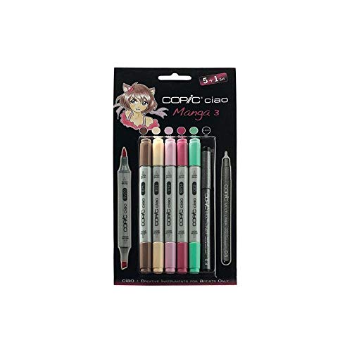 Copic Ciao Set de 5 feutres Manga 3 et 1 Multiliner 0,3 mm