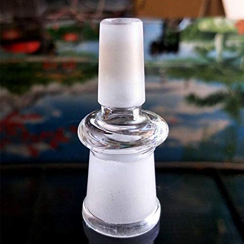 WE'S Scientific Glass Tube Adapter: 18mm Female to 14mm Male Essential Adapter Connector (Clear)