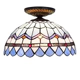 Décoration intérieure : Fabriquées avec un pied en métal vieilli et un vitrail robuste, ces lampes Art déco à éclairage indirect allient avec élégance les styles classique et moderne. Elles conviennent aux escaliers, salons, couloirs, chambres, hôtels, restaurants, etc.