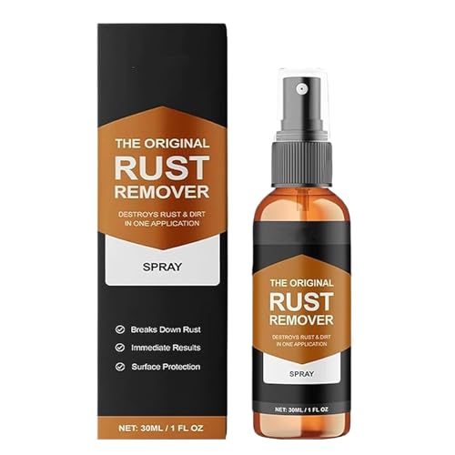 Limpiador de hierro: 30 ml de aerosol con poder de limpieza de óxido, detalles metálicos multisuperficiales, líquido, mantenimiento de cadena de herramientas de coche, solución de alto rendimiento