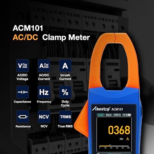 Image of Smart 3-in-1 AC /DC Clamp Meter with Oscilloscope, Bluetooth App Control and CSV Logging, 1000A /1000V True RMS, Inrush, NCV, 20,000 Counts, for Electricians, HVAC, and Automotive Use
