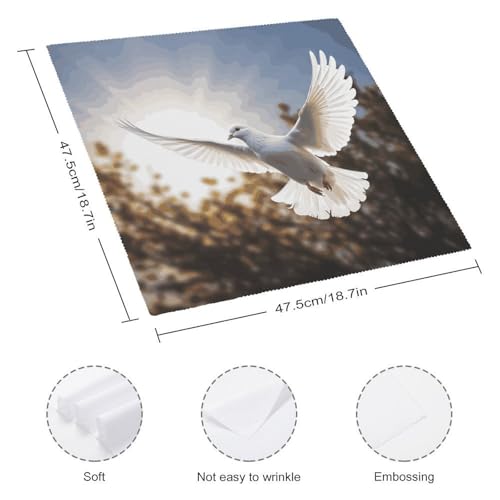 Servilletas de tela blancas cuadradas 18.7 x 18.7 in pack de 4 miniatura 2