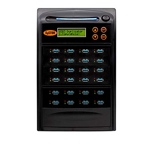 Image of Systor 1 to 23 USB 3.0 /3.1 Duplicator & Sanitizer 6GB /Min - Standalone Multiple Flash Memory Copier & Storage Drive Eraser, Copy Speeds Up to 100MB /Sec (SYS-USB30100-23)