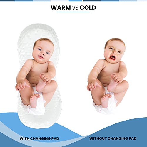 Changing Pad Liner, Fits in Peanut Shaped Changing Pads, Super Soft Peanut Changer Liners are Warm On a Baby\'s Back, Thicker Waterproof Pads are Machine Washable - 3 Pack - Thumbnail 3