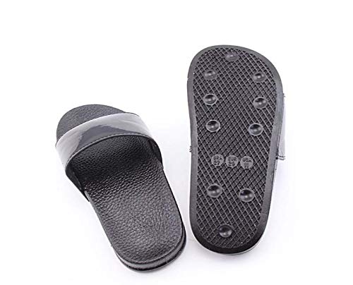 LVCOMEFF Girls real fox fur sandals slides fluffy fuzzy for kid child4