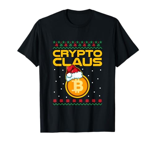Divertente BTC Hodl Santa Crypto Claus Bitcoin Maglietta
