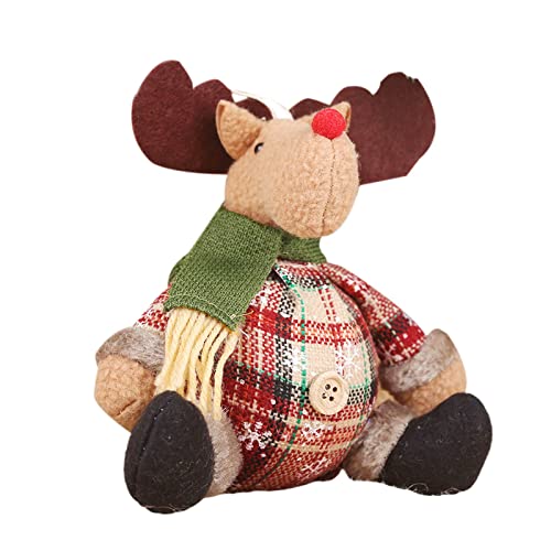 menolana Enfeites de de Pelúcia de Natal para Decoração de árvore de Natal, Alce, Tamanho real