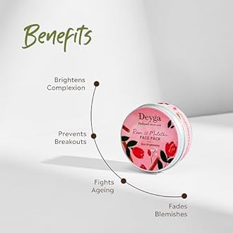 Deyga Rose & Mulethi Skin Brightening Face Pack (100 g) | Reduces Pigmentation | For Glowing, Even-Tone Complexion