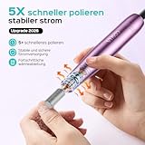COSLUS Elektrische Nagelfräser für Gelnägel: 20000 u/Min Draht Einstellbare Geschwindigkeit and Drehrichtung Maniküre und Pediküre set，Nagelfeile Fräser für Gelnägel Acrylnägel (Lila)