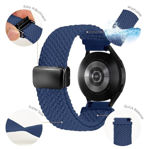 Bracelet montre nylon tressé extensible contre les irritations