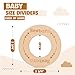 Mikki Joan | Baby Closet Dividers | 9-Pack Wooden Nursery Organizers | Hearts Circle Design | Sizes Newborn-3T | Natural Boho Style | Premium Closet Size Rings for Baby & Toddler Clothes