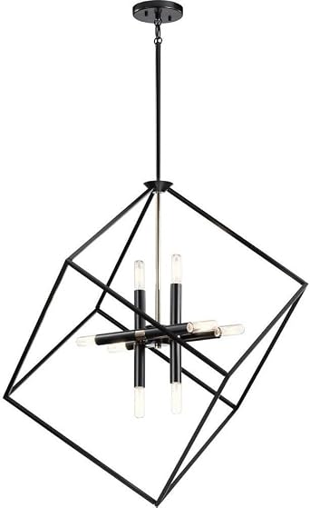 42526BK Cartone Pendant, 8-Light 320 Total Watts, Black