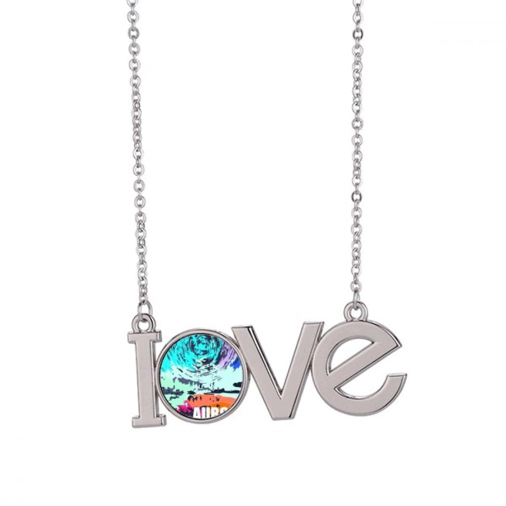 Arctic Circle Arctic Ocean Love Necklace Pendant Charm Jewelry