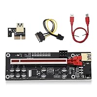 NA PCI-E Riser Kartenadapter LED-Anzeige 10 Festkapazitäten PCI-Express GPU-Extender mit USB 3.0-Kabelcomputer