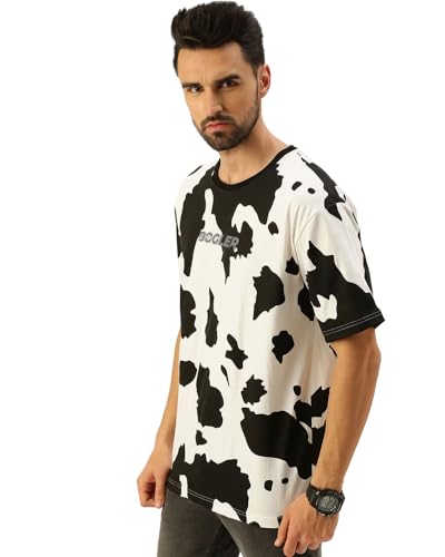 Image of Noble Monk Men's Cotton Blend Animal Print Loose Fit T-Shirt