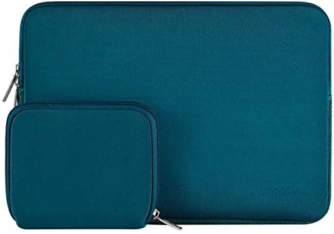 MOSISO Laptop Sleeve Compatible with MacBook Air/Pro Retina, 13-13.3 inch Notebook, Compatible with MacBook Pro 14 inch 2022 2021 M1 Pro/M1 Max A2442, Neoprene Bag Cover with Small Case, Deep Teal