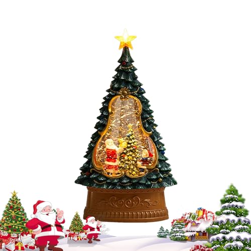 Bola de nieve iluminada para mesa de Navidad con música y temporizador de 6h 7