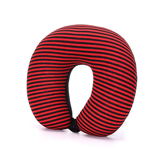 Stripe U Cuello en forma de almohada Transferencia de la impresión de la impresión de las almohadas de los viajes con el botón de la espuma del cuerpo almohada de la almohada decorativa de la oficina Cover