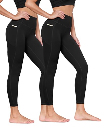 ODODOS 2-Pack Buttery Soft Lounge Yoga Leggings with Pockets for