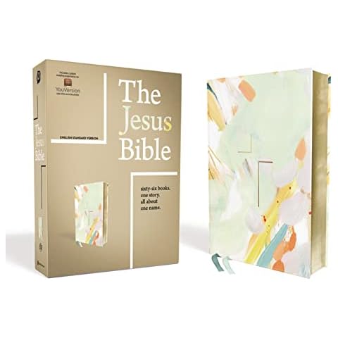The Jesus Bible Artist Edition, ESV, Leathersoft, Multi-color/Teal Cover