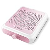 L'UGX Dust Collector Nail Tech with 2 Reusable Filter,Professional Nail Dust Collector Powerful Suction Dust Collector for Nail, Perfect for Home Salon Use Pink