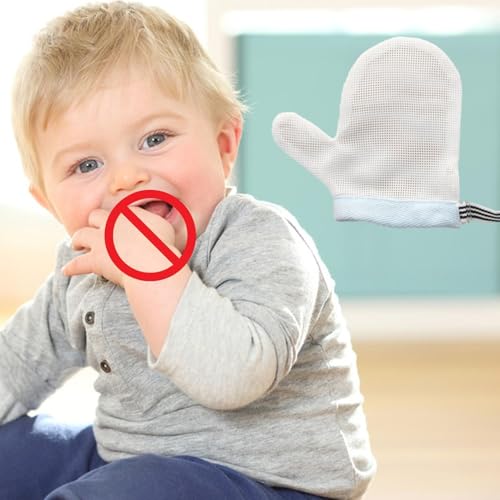 Rękawiczki dziecięce bez zadrapań, rękawice dla niemowląt odporne na zarysowania | Siatkowe rękawiczki dla niemowląt z osłoną na kciuki - ochraniacze dla niemowląt, rękawice do gryzienia paznokci