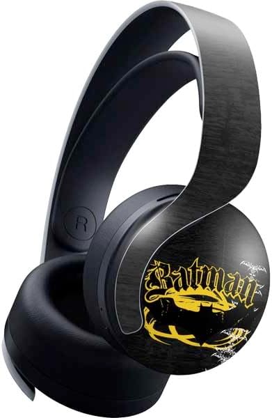 Skinit Decal Gaming Skin Compatible with Pulse 3D Wireless Headset for PS5 - Officially Licensed DC Comics Batman Logo All Over Print Design