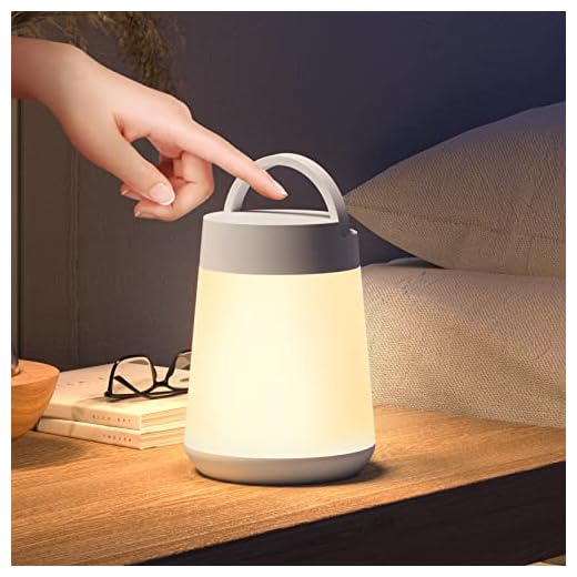 Aisutha Night Light for Kids, LED Touch Sensor Baby Night Light for Breastfeeding and Sleep Aid, Stepless Dimming Nursery Lamp Rechargeable Portable Night Light with Memory Function Bedside Light