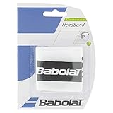 100% weich, saugfähig Babolat Kopfband – Set – 1-Tennis, Squash, Badminton, Weiß