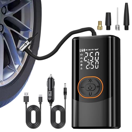 Bomba Eléctrica Portátil,Inflador para Coche - Bomba Eléctrica Inalámbrica Portátil con 4 Modos para Camping Viajes Bicicletas y Balones