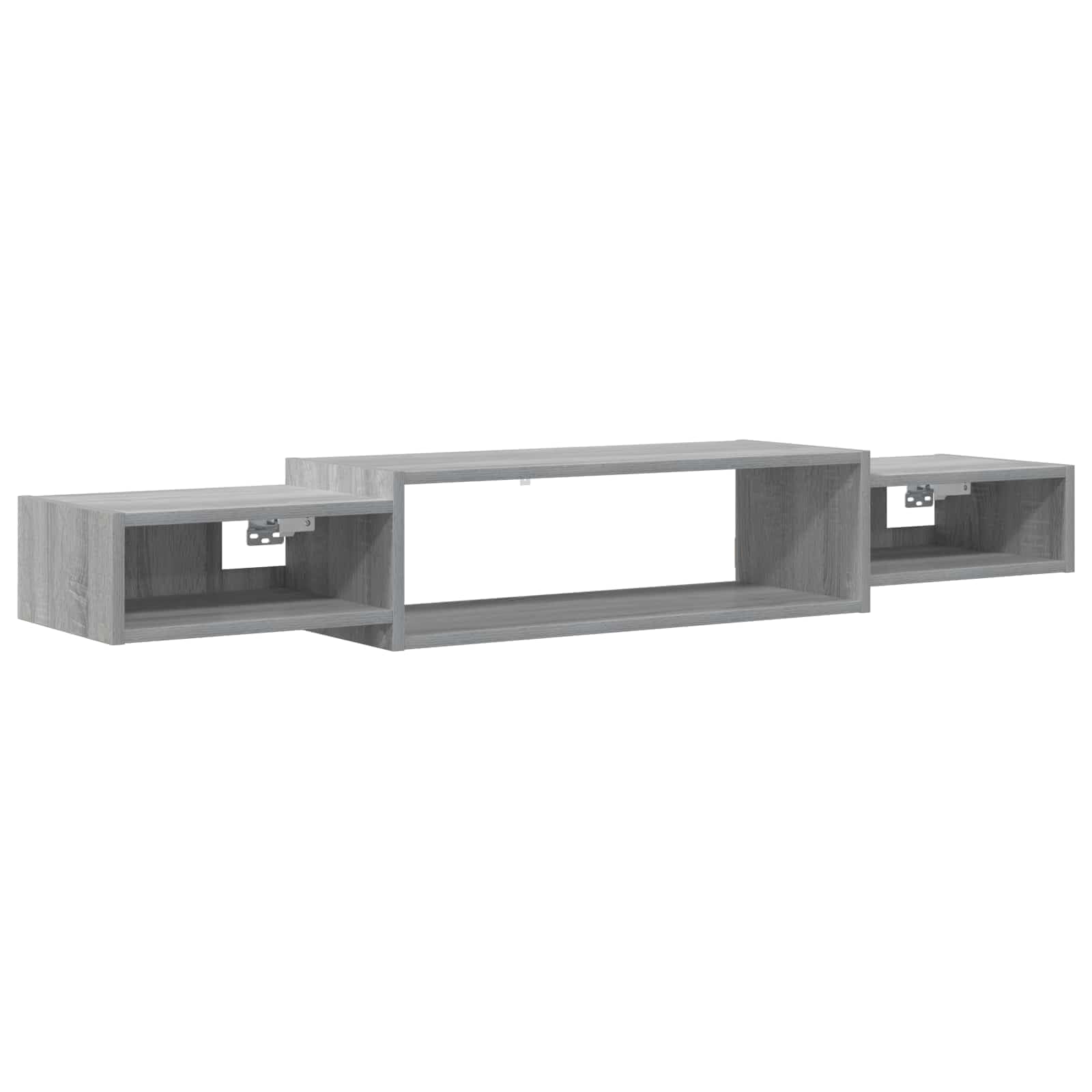 Makastle Wandmontierter TV-Schrank mit 3 Regalen aus Holzwerkstoff, Wandhalterung für Wohnzimmer, schwebendes Design, 140 x 28 x 21 cm, Rechteckig