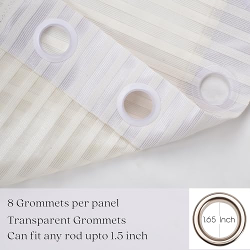 Image of Kuber Industries Door Curtain | Sheer Door Curtains | Parda for Living Room | Bedroom Balcony Parda | Door Curtain Parda for Home D?cor | Lining Net | 7 Feet | Cream
