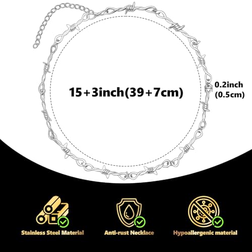 Stainless Steel Pendant Necklace Gothic Punk Rock Emo Biker Cosplay Vintage Viking Charm Necklace Jewelry for Men Women Silver2