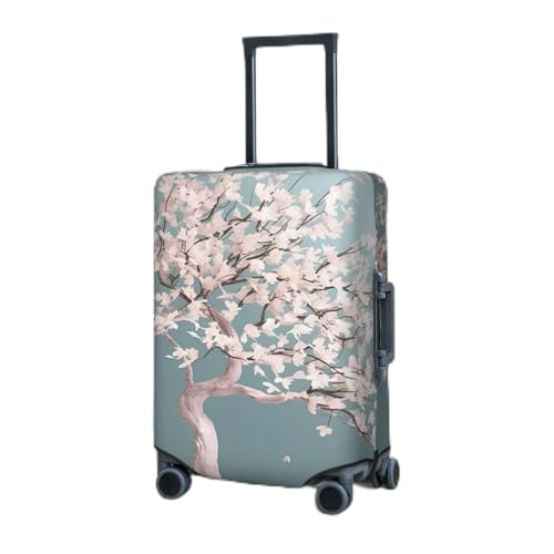Luggage Cover Elastic Washable Suitcase Protector Large Cherry Blossom Tree Suitcase Covers for Luggage 18-32 Inch Portable Travel Luggage Covers Sleeve Dust-proof Anti-Scratch Baggage Covers