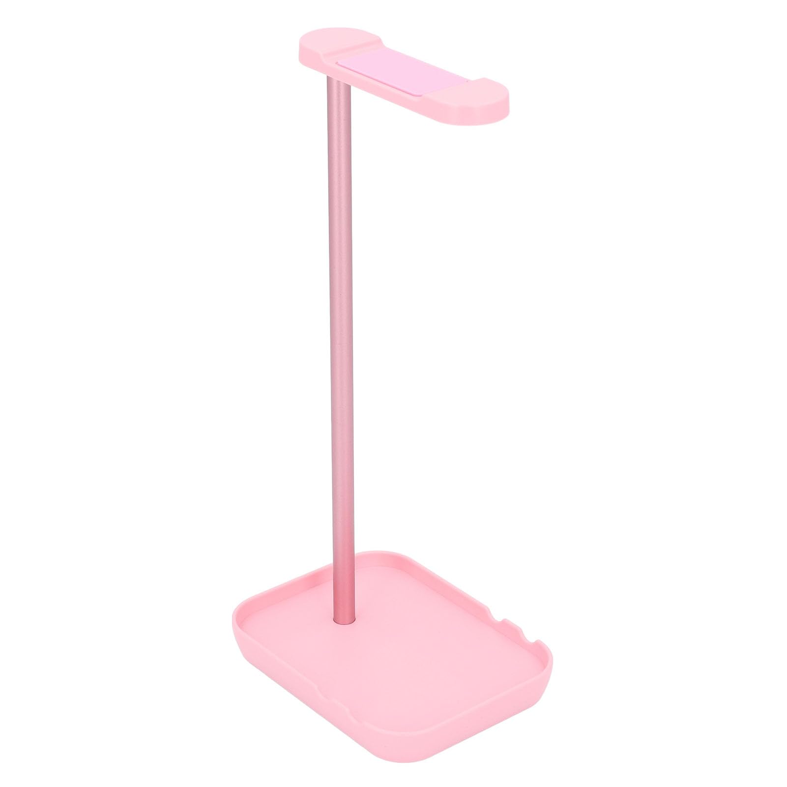Soporte para auriculares universal rosa, base firme para mesa y oficina